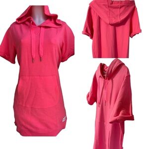 Calvin Klein performance Hooded Coral/Pink Beach Cover‎ Up Or Top. Size XL